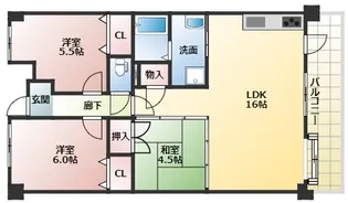 メゾンドカスカード六甲【5階】の間取り
