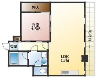 第二豊田ビル【5階】の間取り