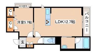 Sha Maison Gardens水笠【303号室】の間取り