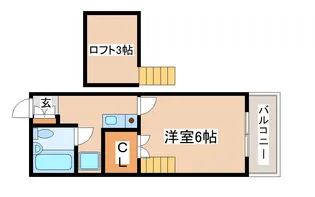 ラフォーレ一ノ谷【102号室】の間取り