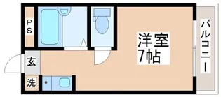 でゅお五色山【103号室】の間取り