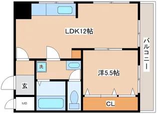 ハイツ材井【301号室】の間取り