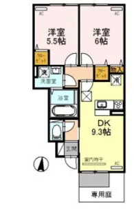 ヴァンドミール流田【1階】の間取り