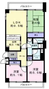 兵庫県神戸市垂水区西舞子6丁目【マンション】の間取り
