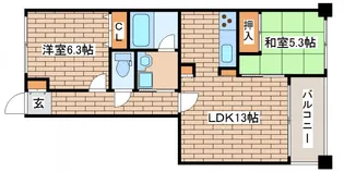 エフ・コート神戸中山手通【2階】の間取り