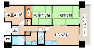 プロスペリテ神戸【3階】の間取り