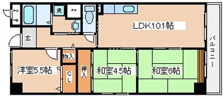 兵庫県神戸市兵庫区大開通2丁目【マンション】の間取り