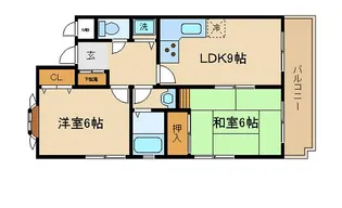 トーカンマンション須磨月見山【3階】の間取り