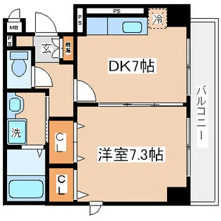 兵庫県神戸市兵庫区湊町3丁目【マンション】の間取り