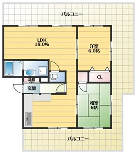 リリーフ中山手【3階】の間取り
