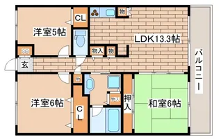 ダイアパレス三宮エスタシオ【12階】の間取り
