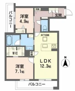 グランメゾン神戸中山手【1階】の間取り