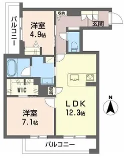 グランメゾン神戸中山手【2階】の間取り