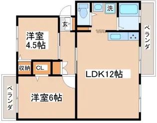 白川台藤ハイツ【4階】の間取り