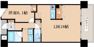 エクセル御崎公園ディアフィールド【4階】の間取り