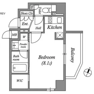 ベルフェリーク新神戸【4階】の間取り