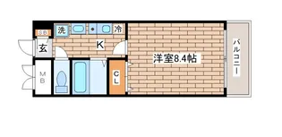 アペゼ・フィネス板宿【402号室】の間取り