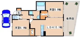 グランシャリオ【1階】の間取り