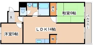 エクセラン今田【2階】の間取り