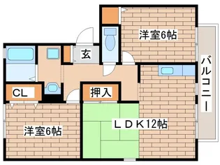 ジュネス・マノアールⅠ B棟【2階】の間取り