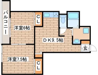 グリシーヌ静徳【3C号室】の間取り