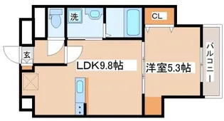 フリオ明石中央【4階】の間取り