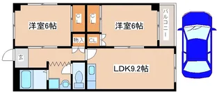 YCCエステート姫路【201号室】の間取り