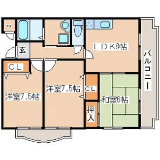 H・Tハイライズ【306号室】の間取り