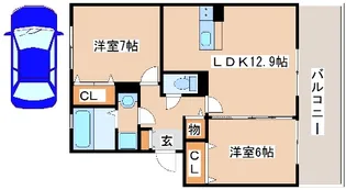 グランドアトリオ神戸西【3階】の間取り