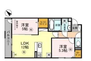シャルム フルーレ【303号室】の間取り