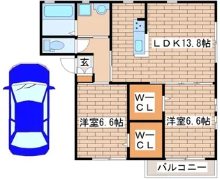 クロノス【2階】の間取り