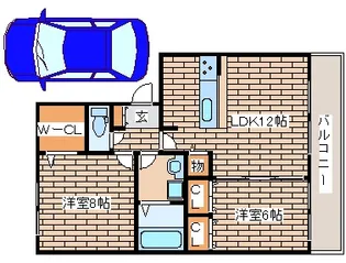 サンライズミナミ【1階】の間取り