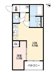 メゾン・ソレイユ【102号室】の間取り