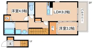 blink四郷【204号室】の間取り