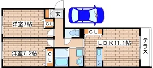 シャーメゾン茜【1階】の間取り