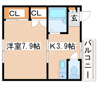 ときわ玉津レクラン【102号室】の間取り