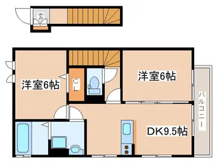 ピンツリーハイツⅢ【202号室】の間取り