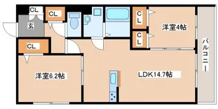 VIVALES明石【303号室】の間取り