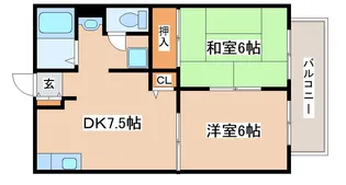 ディアス花森【1階】の間取り