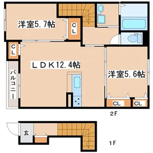 M&M´sヒルズ アサギリ【2階】の間取り