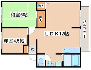 リヴェールFUJI【1階】の間取り