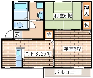 ハートフルハイツ【2階】の間取り