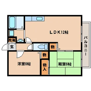 サウスヒル水谷【2階】の間取り