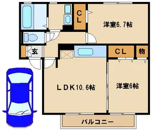 サワーフローラ【2階】の間取り