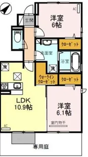 サワーローズ【1階】の間取り
