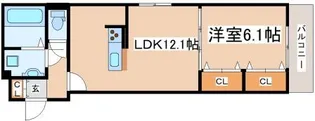 エムライズ材木町【3階】の間取り
