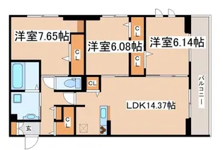 グラン セレーナ オオクボ【3階】の間取り