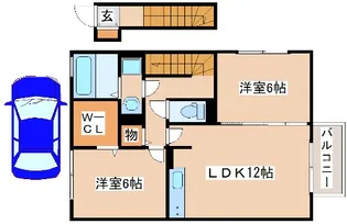 グレース・メゾン【B201号室】の間取り