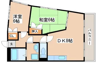 セオコート明石II号棟【303号室】の間取り