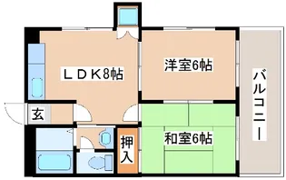 メイプル森友【3階】の間取り